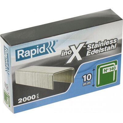 Rapid Grapas Tipo 140 Acero Inoxidable 10 Mm 2000 Piezas Rapid Grapas Tipo 140 Acero Inoxidable 10 Mm 2000 Piezas