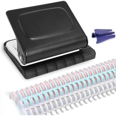 OEM Relieuse À Spirale 10 Trous Pour Agendas, 28 Trous Format Lettre, 30 Trous Format A4, 20 Trous Format A5, 26 Trous Format B5, Capacité 10 Feuilles, Noir OEM Relieuse À Spirale 10 Trous Pour Agendas, 28 Trous Format Lettre, 30 Trous Format A4, 20 Trous Format A5, 26 Trous Format B5, Capacité 10 Feuilles, Noir