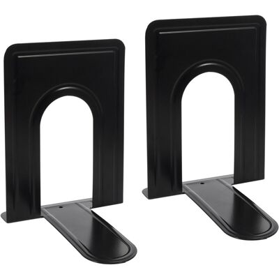 FORIOUS Juego De 2 Sujetalibros, Sujetalibros Para Libros Pesados, Sujetalibros De Metal (negro) FORIOUS Juego De 2 Sujetalibros, Sujetalibros Para Libros Pesados, Sujetalibros De Metal (negro)