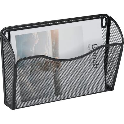 LARGEIGHT Jebele - Soporte Para Documentos De Pared, 1 Pieza, Para Folletos, Cesta De Almacenamiento De Pared, Organizador De Correo, Expositor De Pared Para Revistas Y Archivos En Oficinas Y Escuelas, Color Ne LARGEIGHT Jebele - Soporte Para Documentos De Pared, 1 Pieza, Para Folletos, Cesta De Almacenamiento De Pared, Organizador De Correo, Expositor De Pared Para Revistas Y Archivos En Oficinas Y Escuelas, Color Ne