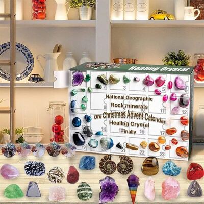 TREETALK Set Regalo Di Natale A Sorpresa Con Calendario Dell'avvento Di 24 Giorni – Regalo Di Natale Per Bambini – Cristalli Curativi Naturali TREETALK Set Regalo Di Natale A Sorpresa Con Calendario Dell'avvento Di 24 Giorni – Regalo Di Natale Per Bambini – Cristalli Curativi Naturali