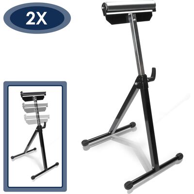 Jiubiaz Soportes De Rodillo Pack De 2, Caballetes Ajustables 68,2–108 Cm, Rodillo De Apoyo 29,5 Cm, Soportes Plegables De Acero A3, Capacidad 60 Kg Por Pieza Jiubiaz Soportes De Rodillo Pack De 2, Caballetes Ajustables 68,2–108 Cm, Rodillo De Apoyo 29,5 Cm, Soportes Plegables De Acero A3, Capacidad 60 Kg Por Pieza