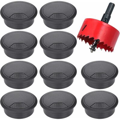 OEM Nazalus - Gran Oferta - 10 Pasacables De Escritorio, Pasacables De Computadora De 60 Mm Con Sierra Perforadora, Cubierta Para Cables Redondos, Organizador De Cables Para El Hogar Y La Oficina OEM Nazalus - Gran Oferta - 10 Pasacables De Escritorio, Pasacables De Computadora De 60 Mm Con Sierra Perforadora, Cubierta Para Cables Redondos, Organizador De Cables Para El Hogar Y La Oficina
