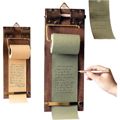 OEM Carpeta Con Notas Adhesivas, 1 Pieza Portapapeles Vintage, Recargable, Rollo De Papel Kraft, Para Oficinas, Cocinas Y Comedores (verde) OEM Carpeta Con Notas Adhesivas, 1 Pieza Portapapeles Vintage, Recargable, Rollo De Papel Kraft, Para Oficinas, Cocinas Y Comedores (verde)