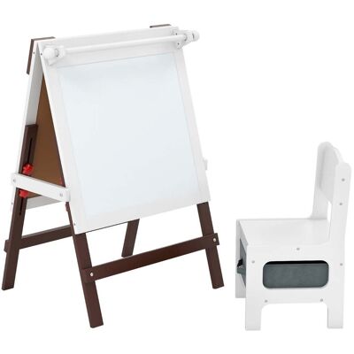 NORTHIX Juego De Caballete Y Silla Ajustables Para Niños Con Pizarra Y Pizarra Blanca NORTHIX Juego De Caballete Y Silla Ajustables Para Niños Con Pizarra Y Pizarra Blanca