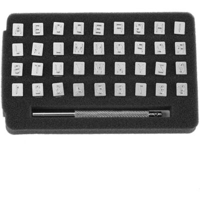 FOCTRO 36 Sellos De 6 Mm Para Letras Y Números, Herramienta Perforadora De Acero Aleado Para Imprimir En Cuero, Plástico Y Madera (6 Mm). FOCTRO 36 Sellos De 6 Mm Para Letras Y Números, Herramienta Perforadora De Acero Aleado Para Imprimir En Cuero, Plástico Y Madera (6 Mm).