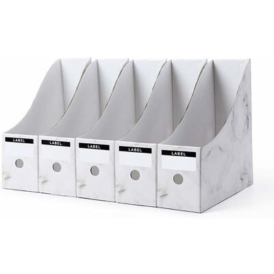 OEM 5 Soportes Para Revistas, Organizador De Archivos Para Documentos En Formato A4, Libro De Revistas Para Oficina, Escuela Y Hogar (blanco) OEM 5 Soportes Para Revistas, Organizador De Archivos Para Documentos En Formato A4, Libro De Revistas Para Oficina, Escuela Y Hogar (blanco)