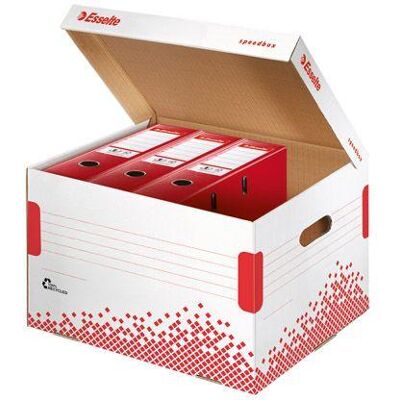 Esselte Speedbox Caja De Archivo Blanca Y Roja Esselte Speedbox Caja De Archivo Blanca Y Roja