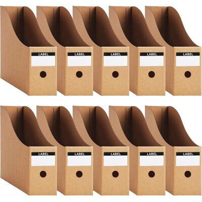 OEM Revistero De Papel Kraft Tamaño A4, 10 Unidades, 9 Cm, Resistente, Caja De Almacenamiento De Documentos Y Papelería Para Revistas Con Etiquetas. OEM Revistero De Papel Kraft Tamaño A4, 10 Unidades, 9 Cm, Resistente, Caja De Almacenamiento De Documentos Y Papelería Para Revistas Con Etiquetas.