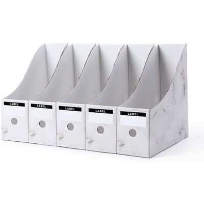 OEM Organizador De 5 Piezas Para Revistas, Archivos, Cajas De Almacenamiento, Papel Para Documentos, Tamaño A4, Libro De Revistas Para Oficina, Escuela Y Hogar (blanco) - Crezuo OEM Organizador De 5 Piezas Para Revistas, Archivos, Cajas De Almacenamiento, Papel Para Documentos, Tamaño A4, Libro De Revistas Para Oficina, Escuela Y Hogar (blanco) - Crezuo
