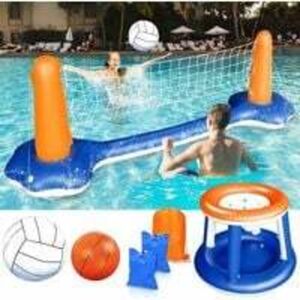 SHMSHNG Juego De Voleibol Inflable - Piscina Inflable Con Aro De Baloncesto, Red De Voleibol Y Dos Pelotas Para Niños Y Adultos - Rwkids Pool SHMSHNG Juego De Voleibol Inflable - Piscina Inflable Con Aro De Baloncesto, Red De Voleibol Y Dos Pelotas Para Niños Y Adultos - Rwkids Pool