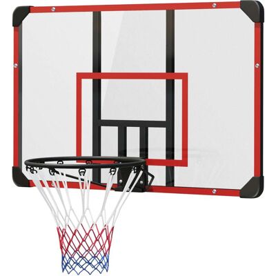 NORTHIX Canasta De Baloncesto, Tablero De Baloncesto Con Canasta, Red De Baloncesto Con Tablero De Baloncesto, Montado En La Pared, Exterior, Acero, 113 X 61 X 73 Cm, Rojo NORTHIX Canasta De Baloncesto, Tablero De Baloncesto Con Canasta, Red De Baloncesto Con Tablero De Baloncesto, Montado En La Pared, Exterior, Acero, 113 X 61 X 73 Cm, Rojo