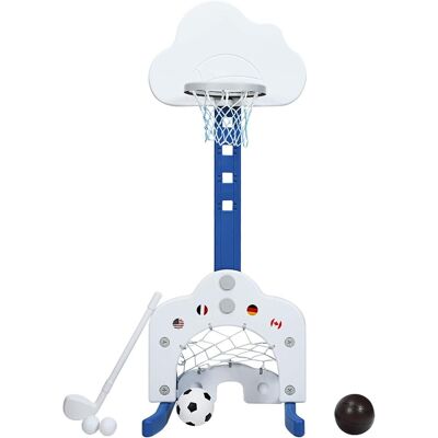 Costway Soporte De Baloncesto Para Niño Altura Ajustable Con Portería De Fútbol Y Golf Juguete Centro Actividad Para Infantil Costway Soporte De Baloncesto Para Niño Altura Ajustable Con Portería De Fútbol Y Golf Juguete Centro Actividad Para Infantil