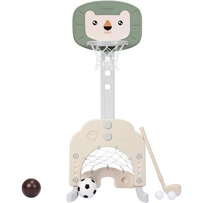 Costway Canasta De Baloncesto Para Niño Altura Ajustable Con Portería De Fútbol Y Golf Juguete Para Interior Y Exterior Costway Canasta De Baloncesto Para Niño Altura Ajustable Con Portería De Fútbol Y Golf Juguete Para Interior Y Exterior