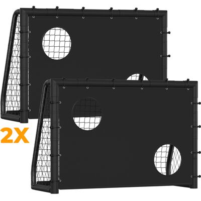 Randaco 2x Porterías De Fútbol, Estructura De Acero Galvanizado, 180x60x120 Cm, Para Niños Y Adultos, Para Entrenamientos Y Partidos Al Aire Libre Randaco 2x Porterías De Fútbol, Estructura De Acero Galvanizado, 180x60x120 Cm, Para Niños Y Adultos, Para Entrenamientos Y Partidos Al Aire Libre