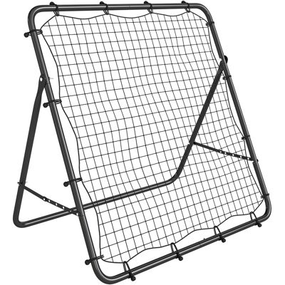 JHY DESIGN Red De Rebote Plegable Ajustable De 5 Ángulos Con 24 Cordones Elásticos, Red De Fútbol, Acero, 120x73x112cm, Negro JHY DESIGN Red De Rebote Plegable Ajustable De 5 Ángulos Con 24 Cordones Elásticos, Red De Fútbol, Acero, 120x73x112cm, Negro