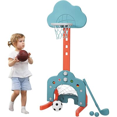 Costway Soporte De Baloncesto Para Niño Altura Ajustable Con Portería De Fútbol Y Golf Juguete Centro Actividad Para Infantil Costway Soporte De Baloncesto Para Niño Altura Ajustable Con Portería De Fútbol Y Golf Juguete Centro Actividad Para Infantil