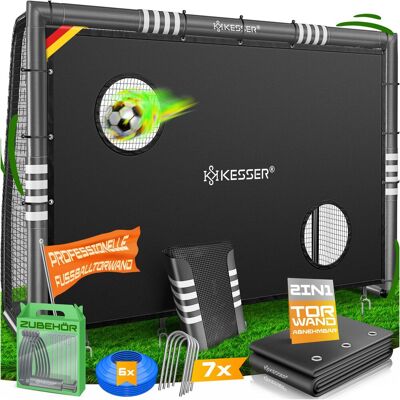 Kesser® Portería Fútbol Jardín - 240 Cm, Antracita, Con Panel De Portería Kesser® Portería Fútbol Jardín - 240 Cm, Antracita, Con Panel De Portería