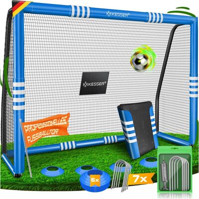 Kesser® Portería Fútbol Jardín - 300 Cm, Azul, Sin Objetivo Kesser® Portería Fútbol Jardín - 300 Cm, Azul, Sin Objetivo