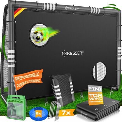 Kesser® Portería Fútbol Jardín - 300 Cm, Antracita, Con Panel De Portería Kesser® Portería Fútbol Jardín - 300 Cm, Antracita, Con Panel De Portería