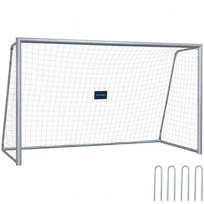 Relaxdays Portería De Fútbol Sin Diana, 160 X 240 X 90 Cm, Red De Pe Y Acero, Con Piquetas, Grande, Gris Para Jardín Relaxdays Portería De Fútbol Sin Diana, 160 X 240 X 90 Cm, Red De Pe Y Acero, Con Piquetas, Grande, Gris Para Jardín