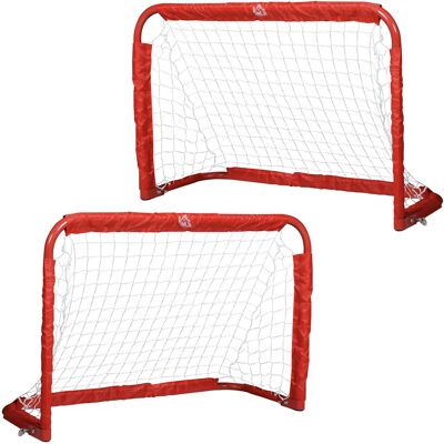 JHY DESIGN Juego De Porterías De Fútbol, 2 Mini Porterías Plegables, Estructura Metálica, Herramientas Incluidas, 90 X 36 X 60 Cm, Rojo JHY DESIGN Juego De Porterías De Fútbol, 2 Mini Porterías Plegables, Estructura Metálica, Herramientas Incluidas, 90 X 36 X 60 Cm, Rojo