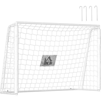 JHY DESIGN Portería De Fútbol Con Soporte Metálico Y Red Para Entrenamiento De Fútbol Al Aire Libre (jardín), 186 X 62 X 123 Cm, Blanca. JHY DESIGN Portería De Fútbol Con Soporte Metálico Y Red Para Entrenamiento De Fútbol Al Aire Libre (jardín), 186 X 62 X 123 Cm, Blanca.