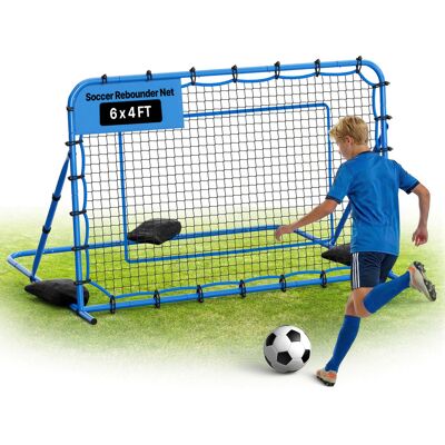Vevor Red De Rebote Para Fútbol 1780 X 1170 Mm, Rebotador De Fútbol Con Ángulo De Cambio Rápido Para Control, Estructura De Hierro Y Red De Pe, Práctica De Pases, Para Adolescentes Y Adultos, Azul Vevor Red De Rebote Para Fútbol 1780 X 1170 Mm, Rebotador De Fútbol Con Ángulo De Cambio Rápido Para Control, Estructura De Hierro Y Red De Pe, Práctica De Pases, Para Adolescentes Y Adultos, Azul