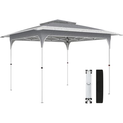 JHY DESIGN Tienda De Campaña Desplegable De 3,5 X 3,5 M, Ajustable A 3 Niveles, Doble Techo, Cremallera Central. JHY DESIGN Tienda De Campaña Desplegable De 3,5 X 3,5 M, Ajustable A 3 Niveles, Doble Techo, Cremallera Central.