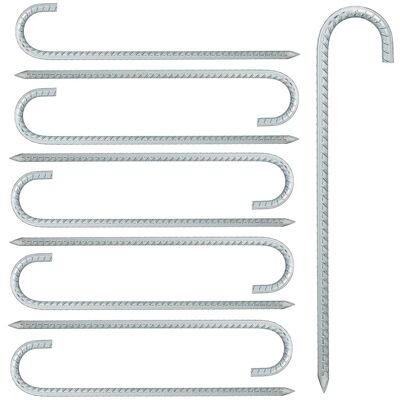 RELAXDAYS Pack 20 Piquetas De Camping, Estacastienda De Campaña, Clavijas Suelo, 38,5 Cm, Acero Resistente, Plateado RELAXDAYS Pack 20 Piquetas De Camping, Estacastienda De Campaña, Clavijas Suelo, 38,5 Cm, Acero Resistente, Plateado