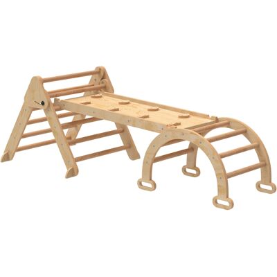 JHY DESIGN Estructura De Escalada 7 En 1: Escalera Arqueada, Escalera Triangular, Rampa, Rocódromo, Tobogán. Para Niños De 18 Meses A 4 Años. Plegable. De Madera. JHY DESIGN Estructura De Escalada 7 En 1: Escalera Arqueada, Escalera Triangular, Rampa, Rocódromo, Tobogán. Para Niños De 18 Meses A 4 Años. Plegable. De Madera.