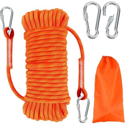OEM Cuerda De Escalada Con 2 Mosquetones, Cuerda De Seguridad Para Exteriores, Cuerda De Rescate, Cuerda De Montañismo Para Supervivencia En Emergencias, Montañismo, Pesca, Camping, 16 Mm × 15 M OEM Cuerda De Escalada Con 2 Mosquetones, Cuerda De Seguridad Para Exteriores, Cuerda De Rescate, Cuerda De Montañismo Para Supervivencia En Emergencias, Montañismo, Pesca, Camping, 16 Mm × 15 M