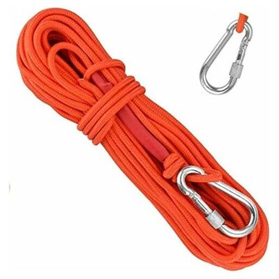 OEM Cuerda De Escalada Trenzada De Polipropileno De 20 M Con Mosquetón, Protección Uv, Antimoho, Anticorrosión, Multifuncional Para Pesca, Montañismo, Camping, Rescate Y Senderismo - Naranja OEM Cuerda De Escalada Trenzada De Polipropileno De 20 M Con Mosquetón, Protección Uv, Antimoho, Anticorrosión, Multifuncional Para Pesca, Montañismo, Camping, Rescate Y Senderismo - Naranja