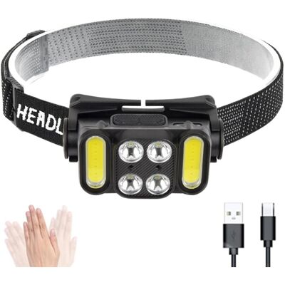 OEM Linterna Frontal Led Impermeable Ipx4 Con Sensor De Movimiento, Mini Linterna Con Ángulo Ajustable, 6 Modos De Iluminación, Duradera Y Resistente, Adecuada Para Senderismo, Acampada Y Pesca. OEM Linterna Frontal Led Impermeable Ipx4 Con Sensor De Movimiento, Mini Linterna Con Ángulo Ajustable, 6 Modos De Iluminación, Duradera Y Resistente, Adecuada Para Senderismo, Acampada Y Pesca.
