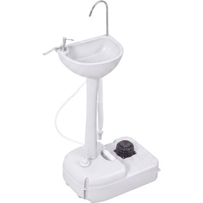 JHY DESIGN Fregadero Portátil De Camping Con 2 Ruedas, Depósito De Agua De 17 L Y Depósito De Jabón De 2,5 L, 51 X 33,5 X 103 Cm JHY DESIGN Fregadero Portátil De Camping Con 2 Ruedas, Depósito De Agua De 17 L Y Depósito De Jabón De 2,5 L, 51 X 33,5 X 103 Cm