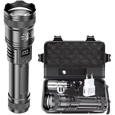 OEM Linterna Led, 2000 Lúmenes De Brillo, Batería Recargable Tipo C, Juego S384 OEM Linterna Led, 2000 Lúmenes De Brillo, Batería Recargable Tipo C, Juego S384