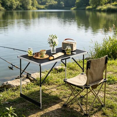 JHY DESIGN Mesa Regulable En Altura, Mesa Plegable De Camping, Mesa De Comedor Para Exteriores, Mesa De Jardín. JHY DESIGN Mesa Regulable En Altura, Mesa Plegable De Camping, Mesa De Comedor Para Exteriores, Mesa De Jardín.