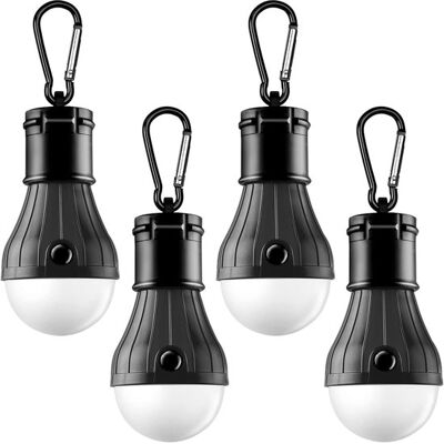 OEM 4 Unidades, Linterna Led Portátil Para Tienda De Campaña, Linterna Impermeable Para Camping, Funciona Con Pilas, Material Abs, Color Negro OEM 4 Unidades, Linterna Led Portátil Para Tienda De Campaña, Linterna Impermeable Para Camping, Funciona Con Pilas, Material Abs, Color Negro