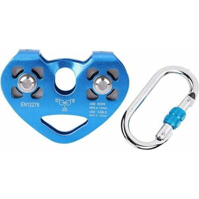 OEM Kit De Poleas Para Tirolina, Mosquetón Ligero, Tándem Doble, Polea De Escalada Portátil Para Escalada OEM Kit De Poleas Para Tirolina, Mosquetón Ligero, Tándem Doble, Polea De Escalada Portátil Para Escalada