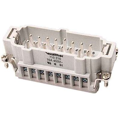 Walther B16 Conector 16p Terminal de tornillo - Tipo eléctrico Walther B16 Conector 16p Terminal de tornillo - Tipo eléctrico