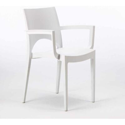 24 Sillas Grand Soleil Con Reposabrazos Para Restaurante Y Bar Paris Arm - Blanco 24 Sillas Grand Soleil Con Reposabrazos Para Restaurante Y Bar Paris Arm - Blanco