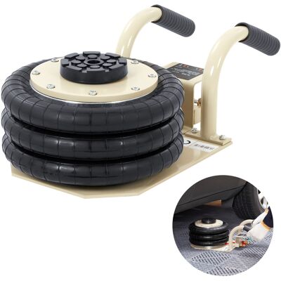 Mophorn - Gato Neumático, 3 Ton/6600 Lbs Triple Bolsa, 17.7 Pulgadas De Altura De Elevación, 6 Tubos De Acero, Rápido 35s Gato Neumático De Elevación Con Asas Laterales, Reparación De Garaje, Blanco Mophorn - Gato Neumático, 3 Ton/6600 Lbs Triple Bolsa, 17.7 Pulgadas De Altura De Elevación, 6 Tubos De Acero, Rápido 35s Gato Neumático De Elevación Con Asas Laterales, Reparación De Garaje, Blanco