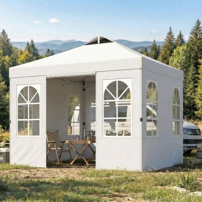 PZCC Carpa Plegable 3x3 M Pop-up Con Upf50+ 4 Laterales Desmontables Altura Ajustable Y Bolsa De Transporte Blanco PZCC Carpa Plegable 3x3 M Pop-up Con Upf50+ 4 Laterales Desmontables Altura Ajustable Y Bolsa De Transporte Blanco