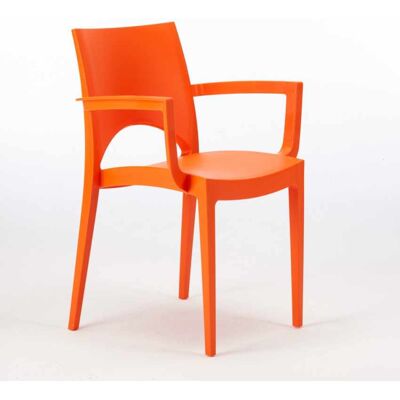 24 Sillas Grand Soleil Con Reposabrazos Para Restaurante Y Bar Paris Arm Stock - Naranja 24 Sillas Grand Soleil Con Reposabrazos Para Restaurante Y Bar Paris Arm Stock - Naranja