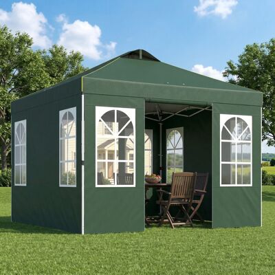 TORMATOR Carpa Plegable 3x3 M Pop-up Con Upf50+ 4 Laterales Desmontables Altura Ajustable Y Bolsa De Transporte Verde TORMATOR Carpa Plegable 3x3 M Pop-up Con Upf50+ 4 Laterales Desmontables Altura Ajustable Y Bolsa De Transporte Verde
