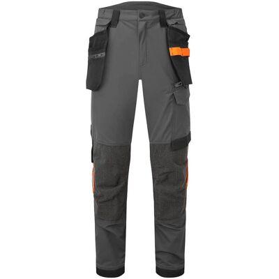 Portwest - Pantalón Ev4 Stretch Holster Mayor Visibilidad Corte Entallado Regular Ev440 28 Pulgadas Gris Metálico Portwest - Pantalón Ev4 Stretch Holster Mayor Visibilidad Corte Entallado Regular Ev440 28 Pulgadas Gris Metálico