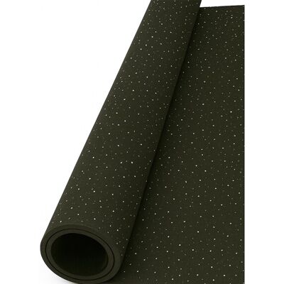 Jardin202 - Piso de Gimnasio Negro con Motas Blancas - Absorbe Impactos - 1.25m x 9m Jardin202 - Piso de Gimnasio Negro con Motas Blancas - Absorbe Impactos - 1.25m x 9m