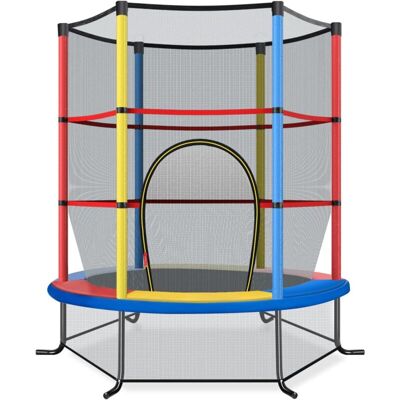 Costway Cama Elastica Infantil Ø 165cm, Trampolines Con Red De Seguridad Y Almohadilla Para Muelles Para Niños De 3-6 Años, De Interior/exterior, Carga Estática 135kg Multicolor Costway Cama Elastica Infantil Ø 165cm, Trampolines Con Red De Seguridad Y Almohadilla Para Muelles Para Niños De 3-6 Años, De Interior/exterior, Carga Estática 135kg Multicolor
