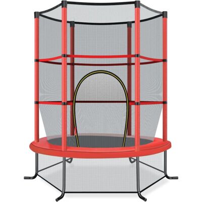Costway - Cama Elastica Infantil Ø 165cm, Trampolines Con Red De Seguridad Y Almohadilla Para Muelles Para Niños De 3-6 Años, De Interior/exterior, Carga Estática 135kg Rojo Costway - Cama Elastica Infantil Ø 165cm, Trampolines Con Red De Seguridad Y Almohadilla Para Muelles Para Niños De 3-6 Años, De Interior/exterior, Carga Estática 135kg Rojo