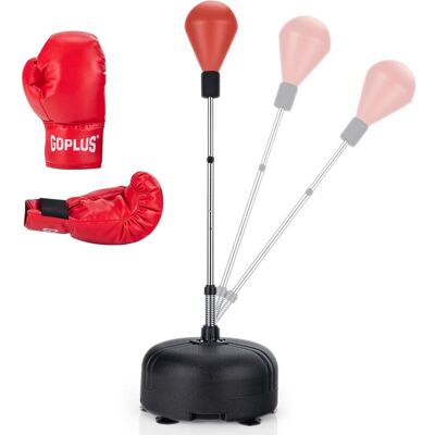 Saco De Boxeo Set De 140-158 Cm De Altura Ajustable Saco De Boxeo Con Guantes De Boxeo Para Hogar Ejercicio Para Nños Y Aulto - Costway Saco De Boxeo Set De 140-158 Cm De Altura Ajustable Saco De Boxeo Con Guantes De Boxeo Para Hogar Ejercicio Para Nños Y Aulto - Costway
